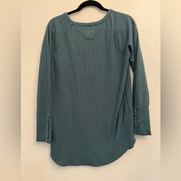 Chasor long sleeve top turquoise size large - Picture 2 of 4